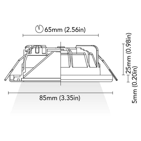 BCM - ORLANDO 85 Downlight - White, 4W, 4000K, Neutral White/Red, 8-32V, IP66 (BCM34062I4A8520) — Quality Boat Parts