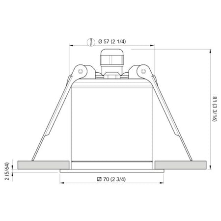 Quick Marine - Palladio Q70 LED Downlight (Daylight, 7W, 10/30V, Satin 25B) (FASP5561S11BA00) — Quality Boat Parts
