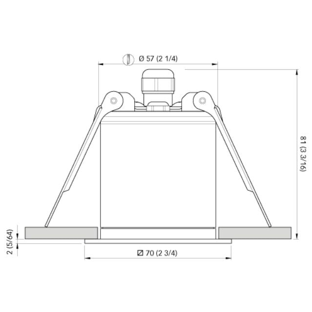 Quick Marine - Palladio Q70 LED Downlight (Daylight, 7W, 10/30V, Satin 55B) (FASP5561S21BA00) — Quality Boat Parts