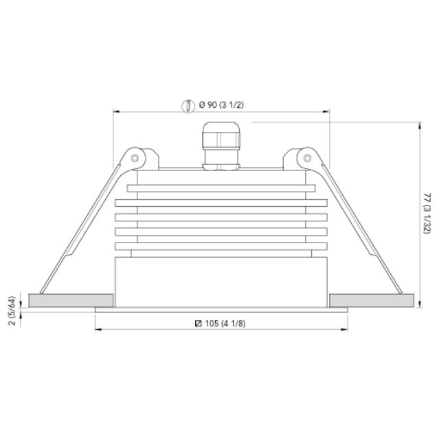 Quick Marine Palladio Q105 LED Downlight (Daylight, 13W, 10/30V, Stainless Steel 55B) (FASP5581X21BA00) — Quality Boat Parts