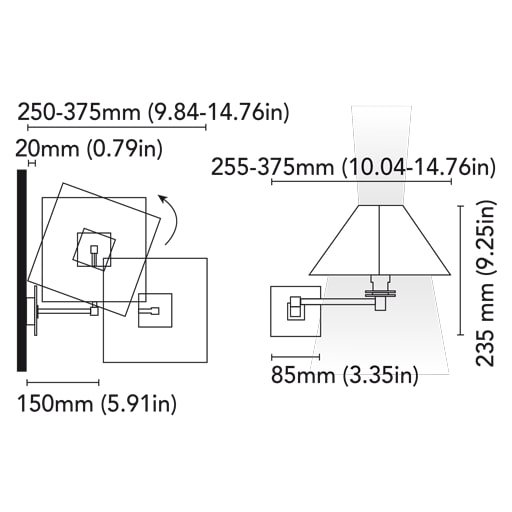BCM - Aurica Wall Lamp - Polished Chrome, IP20, 110-230V, 40W — Quality Boat Parts