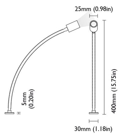 BCM - TINA Touch Reading Light - 3000K, Warm White, Gold (BCM2163K-I-6) — Quality Boat Parts