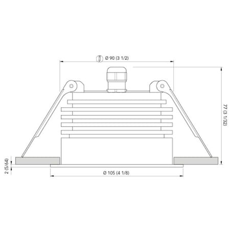 Quick Marine - Palladio R105 LED Downlight (Warm White, 13W, 10/30V, Satin 25B) (FASP5511S12BA00) — Quality Boat Parts