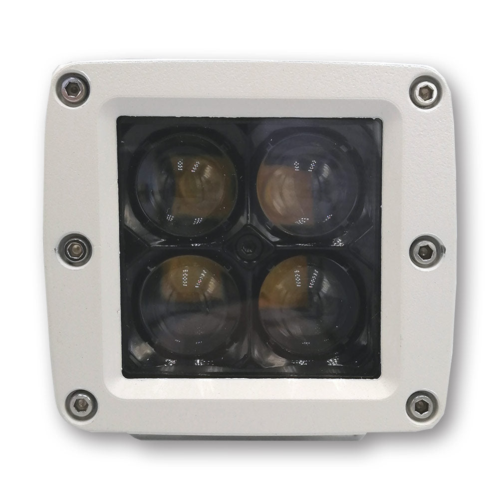 Mega LED - LED Waterproof Spread Light - 1800 Lumens, Special Optics 8º + 40º Beam Angle (30093-DC) — Quality Boat Parts