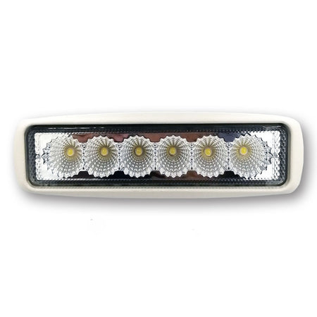 Mega LED - LED Spread Light - 18W, 1320 Lumens, 6 x 3W LED, With Inox Bracket And Screws (30062-DC) — Quality Boat Parts