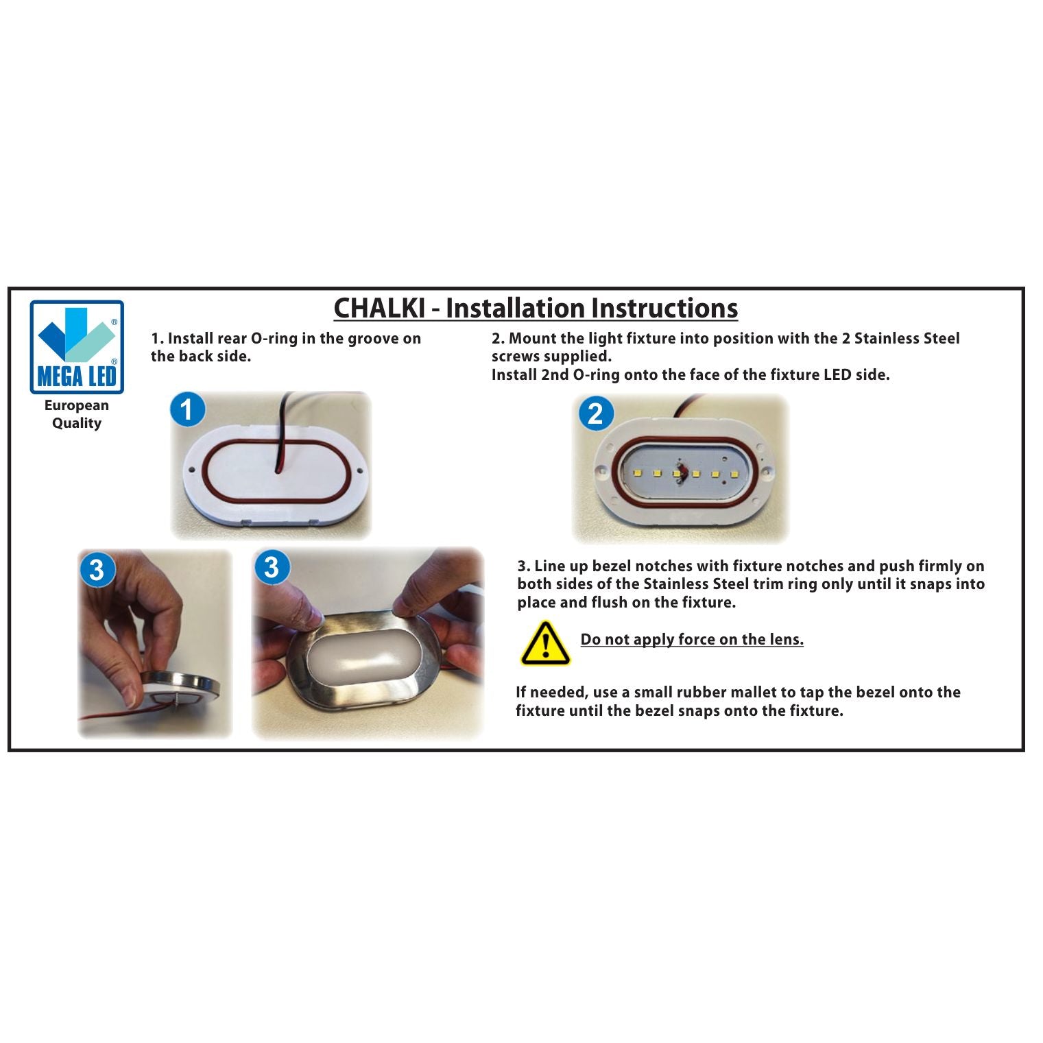 Mega LED - Chalki LED Courtesy Light - 2W, Surface Mounting, 10-30V DC — Quality Boat Parts