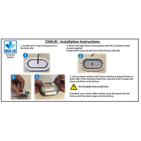 Mega LED - Chalki LED Courtesy Light - 2W, Surface Mounting, 10-30V DC — Quality Boat Parts