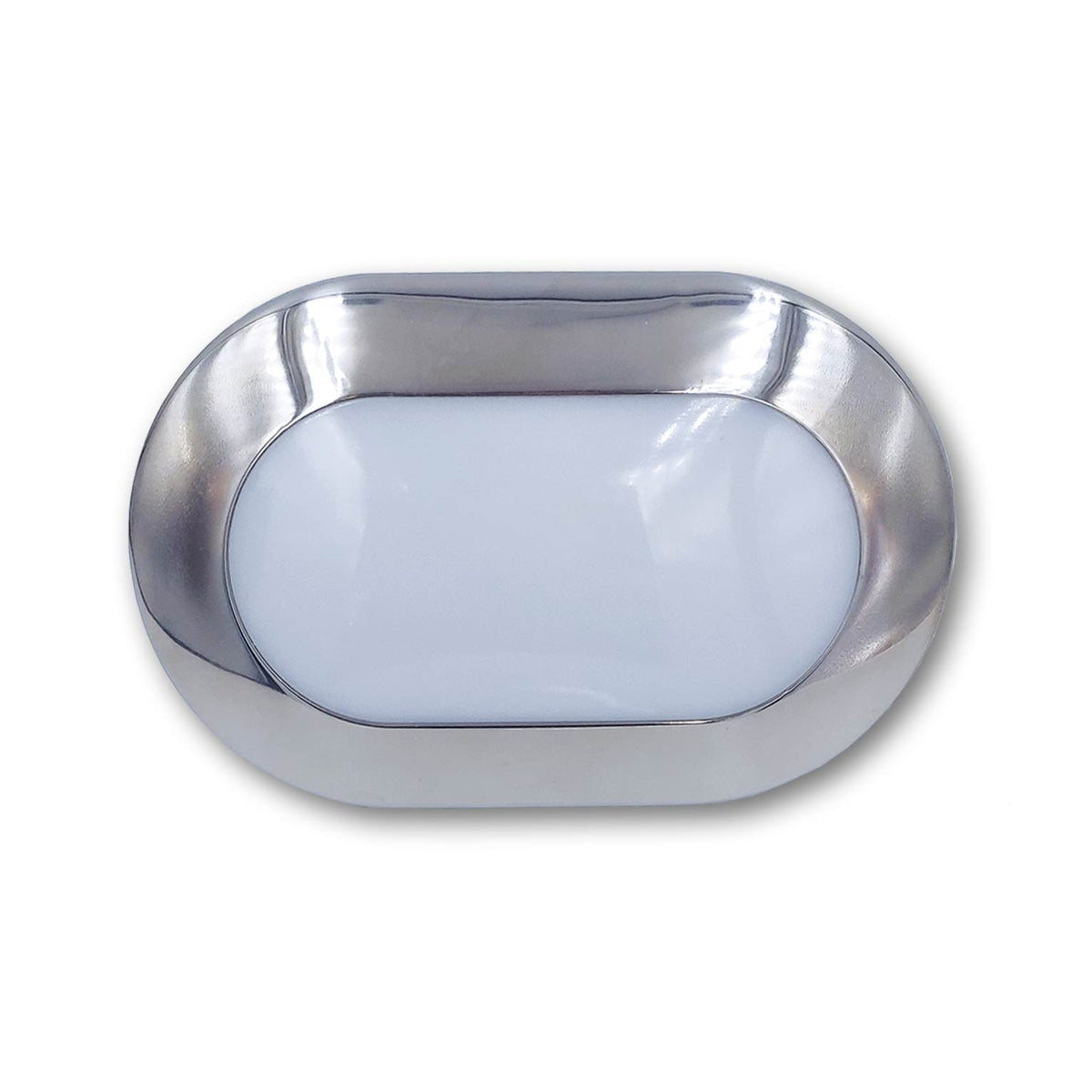 Mega LED - Lesvos LED Courtesy Light - For G4 LED Bulb, Mirror Polished Stainless Steel Bezel, PC Lens — Quality Boat Parts