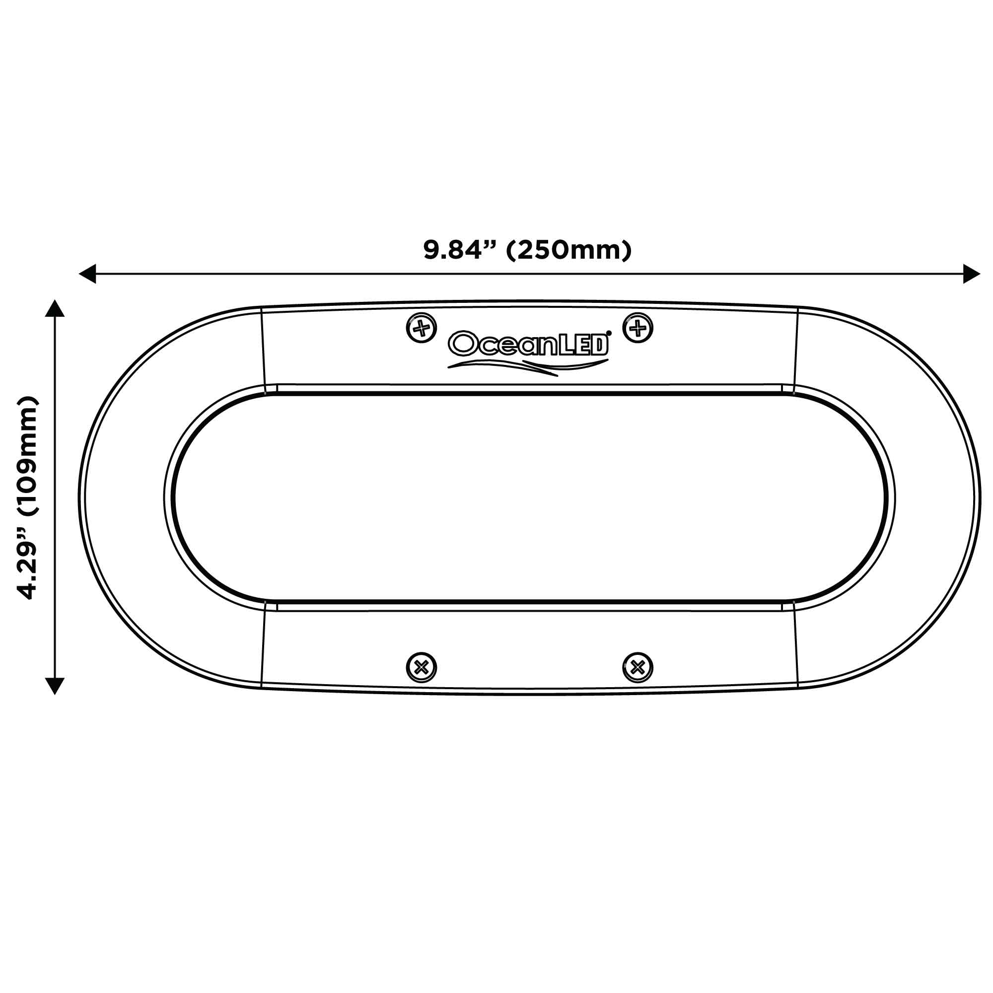 Ocean LED - Replacement Bezel - Stainless Steel Bezel (011418) — Quality Boat Parts