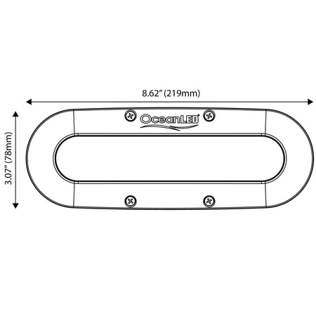 Ocean LED - Replacement Bezel - Plastic, Black Bezel (PLS-000107) — Quality Boat Parts
