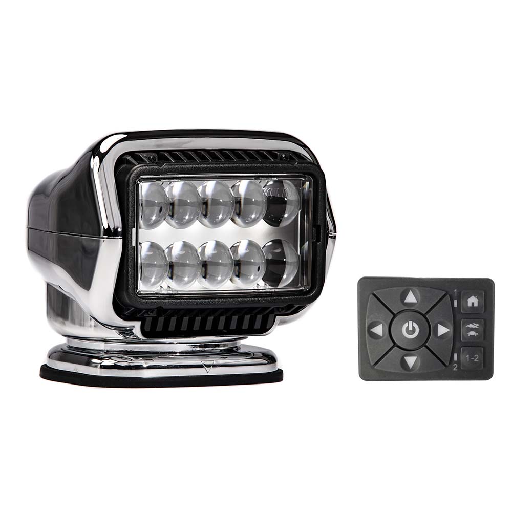 Golight - Stryker ST Series Spreader Light - Permanent Mount, 12V, With Hard Wired Dash Mount Remote — Quality Boat Parts