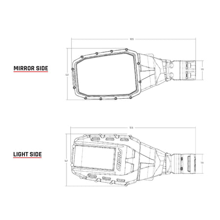 RIGID Industries - Reflect Mirror Light - Black (Pair) — Quality Boat Parts