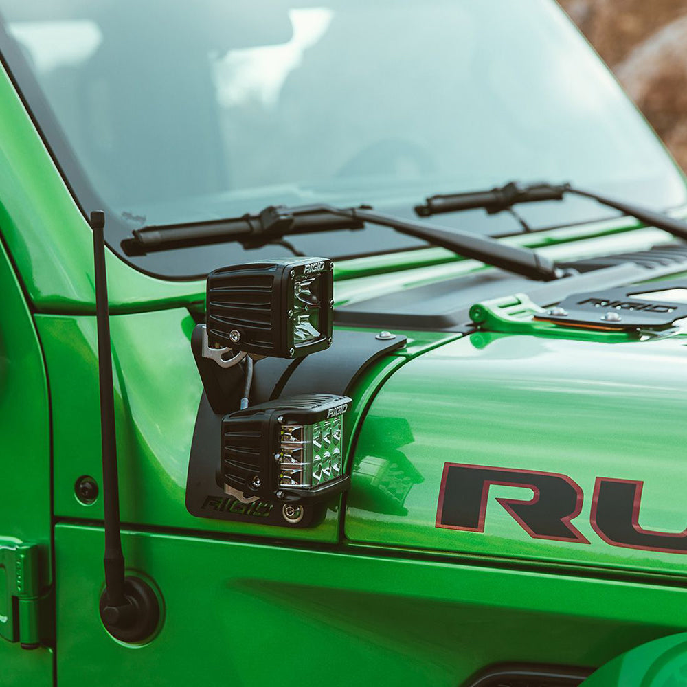 RIGID Industries - 2018 Jeep Wrangler JL Cowl Mount for 2 D-Series — Quality Boat Parts