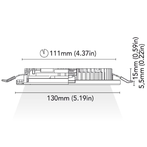 BCM - Ocean 130 Downlight - 10W, 3000K Warm White, 18-32V, IP66, 398Lm — Quality Boat Parts