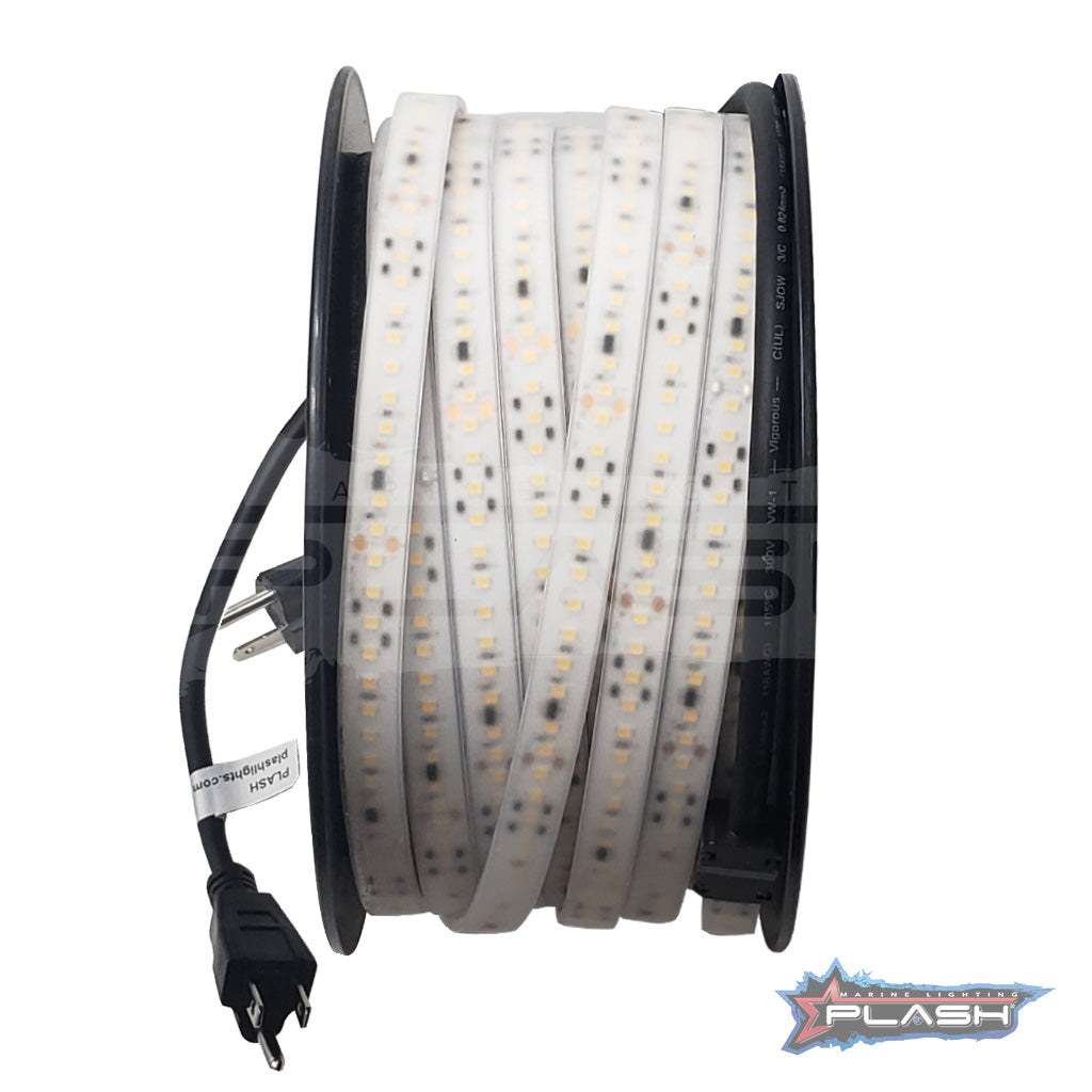 Plash - Harsh Environment LED Strip Light - 110V, IP68, Cool White, 96ft (FLS-110V-CW-96FT) — Quality Boat Parts