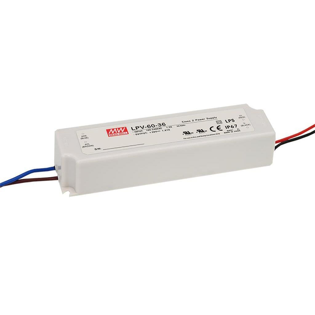 Mean Well - LED Driver - 12V, 5A, 60W, IP67 — Quality Boat Parts