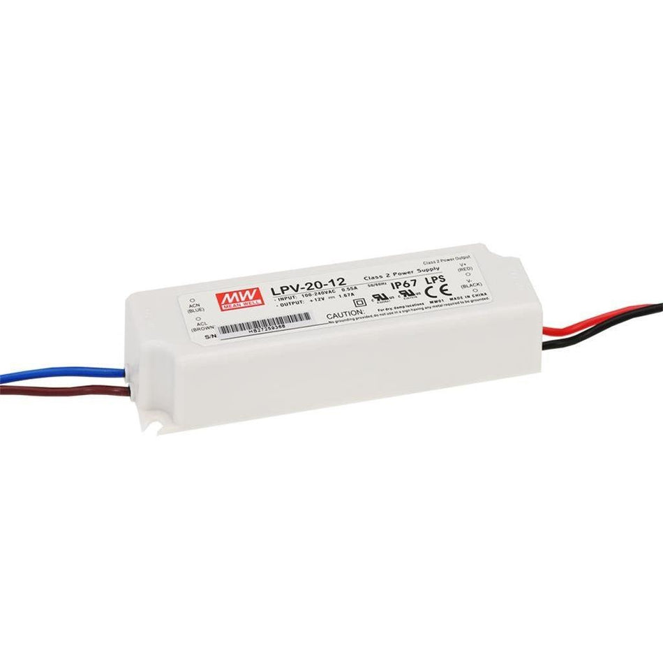 Mean Well - LED Driver - 24V, 0.84A, 20W, IP67 — Quality Boat Parts