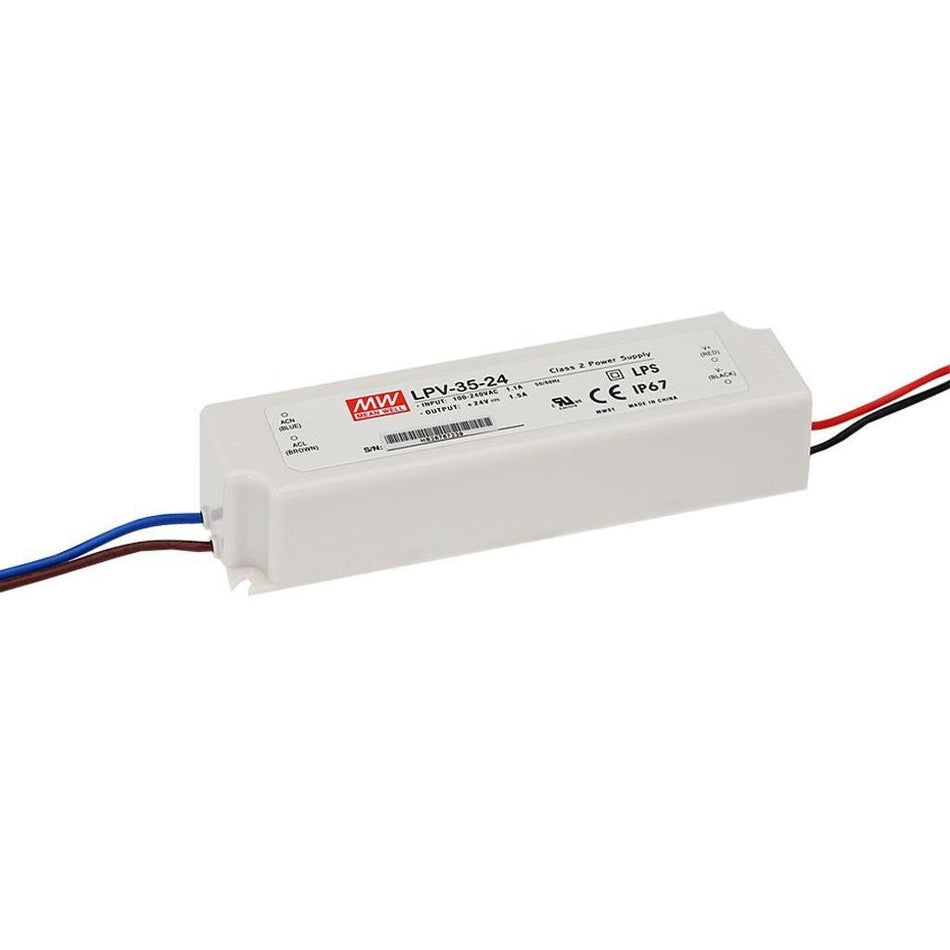Mean Well - LED Driver - 24V, 1.5A, 35W, IP67 — Quality Boat Parts