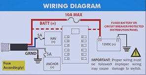 BocaTech - Mini LED Navigation Power Switch - 12V (BTNAVLEDSW1) — Quality Boat Parts