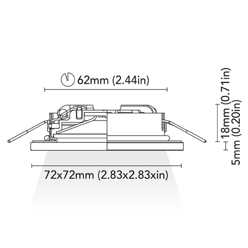 BCM - Alaska 72 Downlight - 2W, 3000K, 8-32V, IP66, 149Lm — Quality Boat Parts