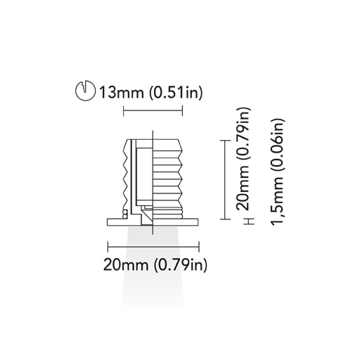 BCM - Detroit 20 Courtesy Light - 0.5W, 8-32V, IP66, Wide Beam — Quality Boat Parts