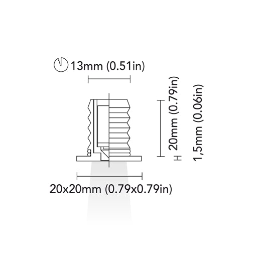 BCM - Boston 20 Courtesy Light - 0.5W, 3000K, 8-32V, IP66, Press Fit — Quality Boat Parts