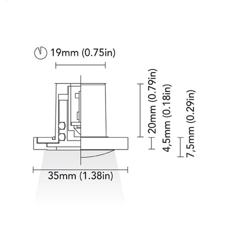 BCM - Columbia 35 Courtesy Light - 0.5W, 8-32V, IP66, Opal Screen, Wide Beam — Quality Boat Parts