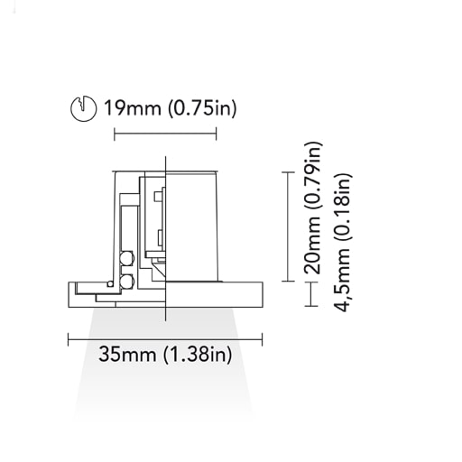 BCM - Dana 35 Downlight - 0.5W, 8-32V, IP66, Opal Screen, Wide Beam — Quality Boat Parts