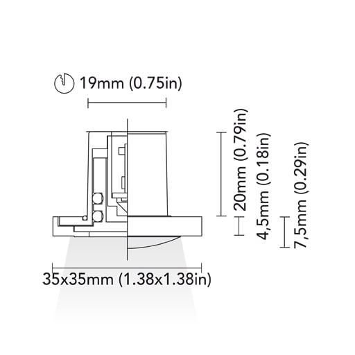 BCM - Nevada 35 Courtesy Light - 0.5W, 3000K Warm White, 8-32V, IP66 — Quality Boat Parts