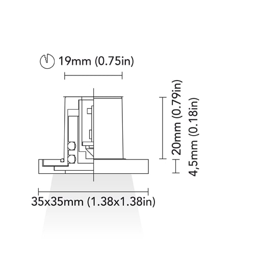 BCM - Baltimora 35 Courtesy Light - 0.5W, 3000K Warm White, 8-32V, IP66 — Quality Boat Parts