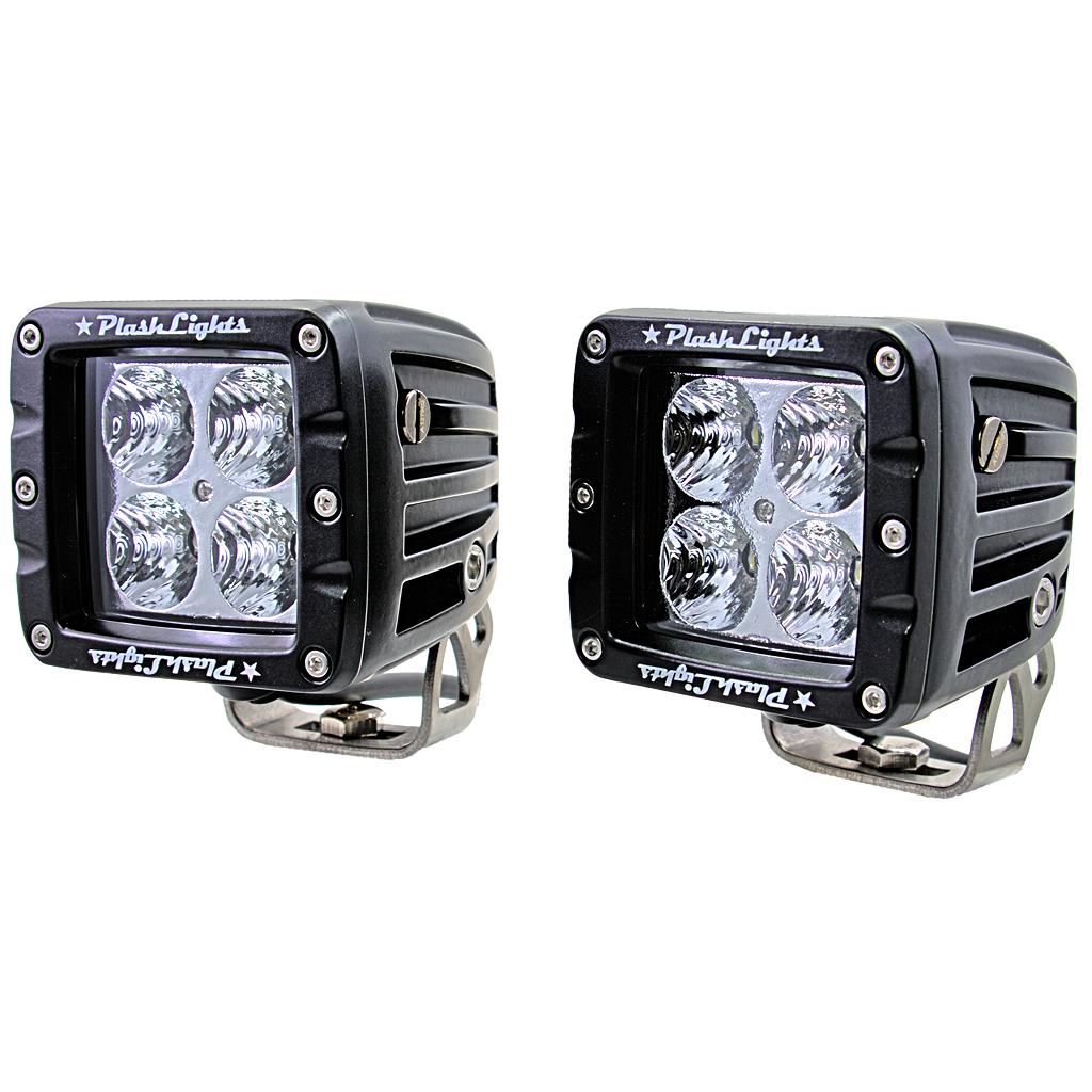 Plash - Cube Flood Light - 40W, 35°, 5200Lm, IP69K, 9-36V, 6000K, Cool White (40-FL) — Quality Boat Parts
