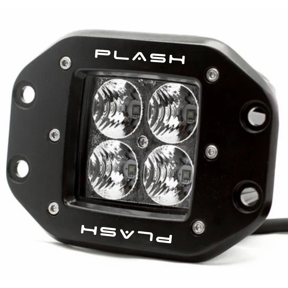 Plash - Cube Flood Light - Pair, 40W, Flush Mounted, 9-36V, 5200lm, IP68 (40-FM-FL-K) — Quality Boat Parts
