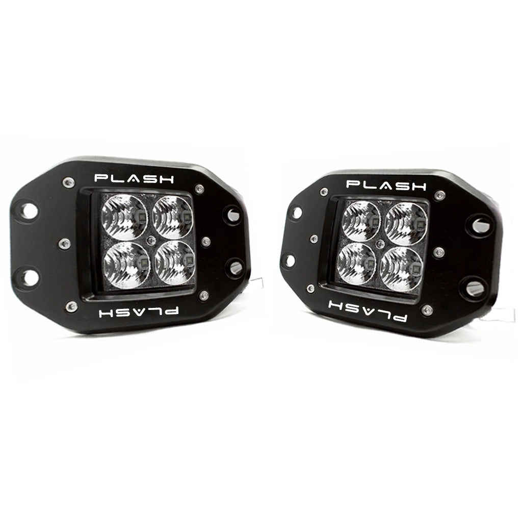Plash - Cube Flood Light - Pair, 40W, Flush Mounted, 9-36V, 5200lm, IP68 (40-FM-FL-K) — Quality Boat Parts