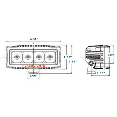 Plash - Low Profile LED Spotlight - 8° Spot, 40W, 9-36V, 3.2A, IP69K (40-LP-SP) — Quality Boat Parts