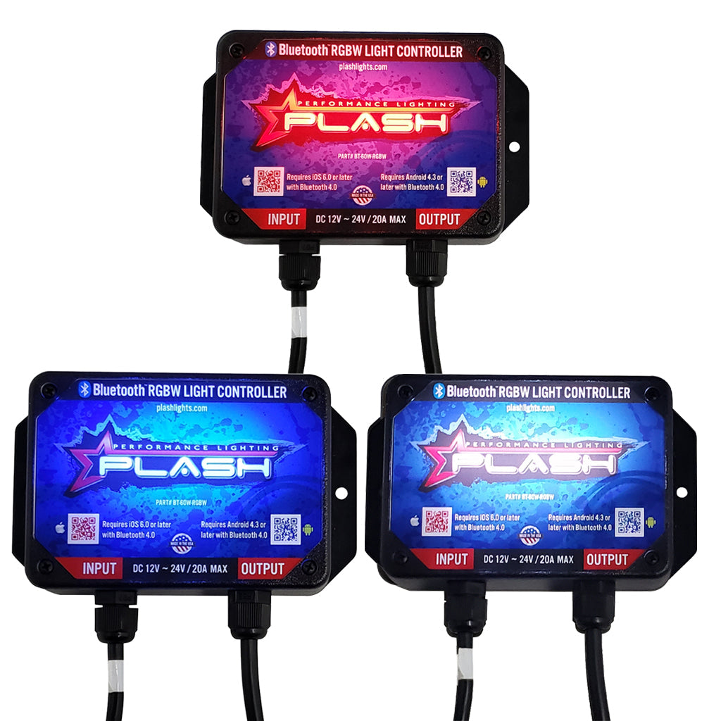 Plash - LED Light Controller - RGBW, Bluetooth, 12-24V, IP67 (BT-60W-RGBW) — Quality Boat Parts