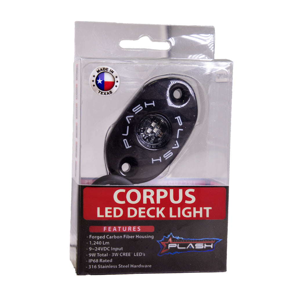 Plash - LED Deck Light - Black, 9W, 9-24V, IP68 — Quality Boat Parts