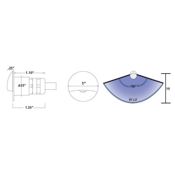 Plash - LED Step Light - Stainless Steel, RGB, 12V, IP68 (DL-SS-RGB) — Quality Boat Parts