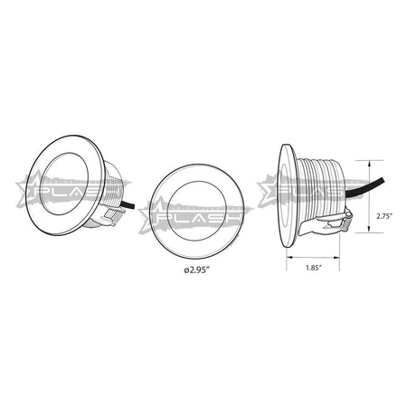 Plash - VEGA LED Downlight - RGB, 12V-24V, 10W, IP67 (DL-VEGA) — Quality Boat Parts