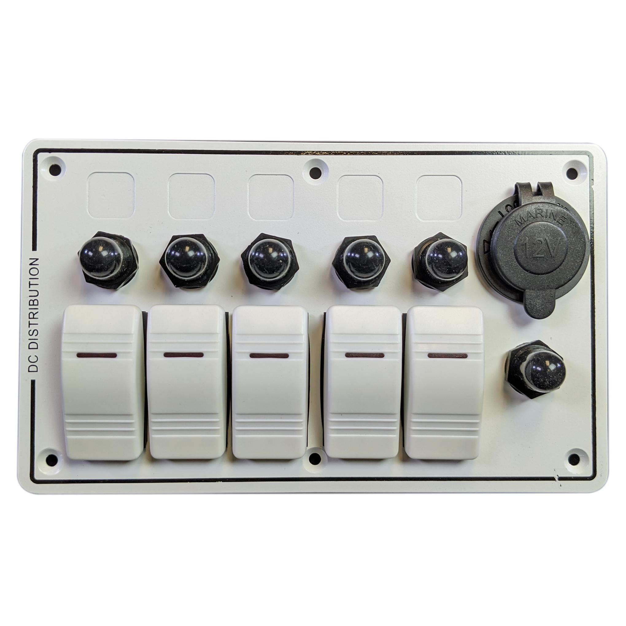 Plash - Rocket Switch Panel - with Breakers — Quality Boat Parts