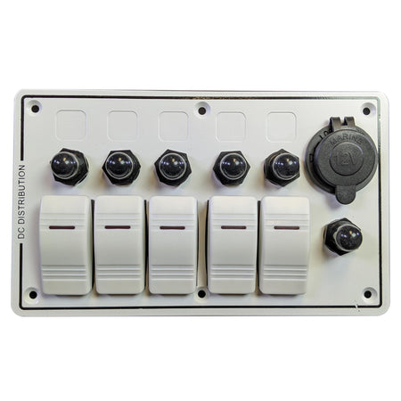 Plash - Rocket Switch Panel - with Breakers — Quality Boat Parts