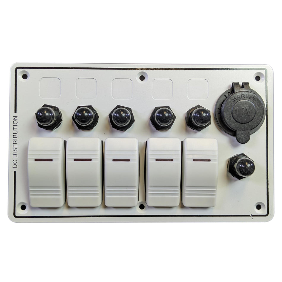 Plash - Rocket Switch Panel - with Breakers — Quality Boat Parts