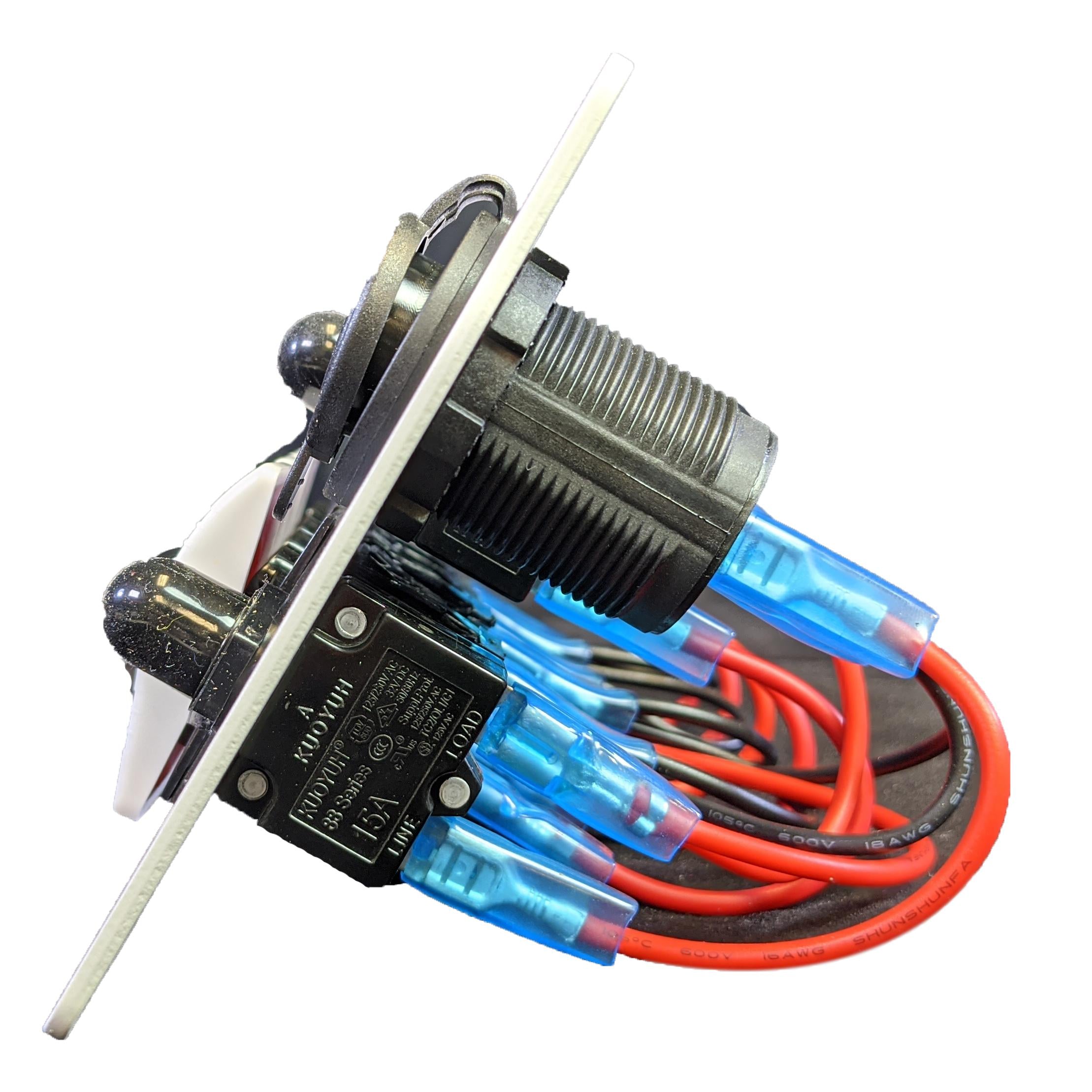Plash - Rocket Switch Panel - with Breakers — Quality Boat Parts