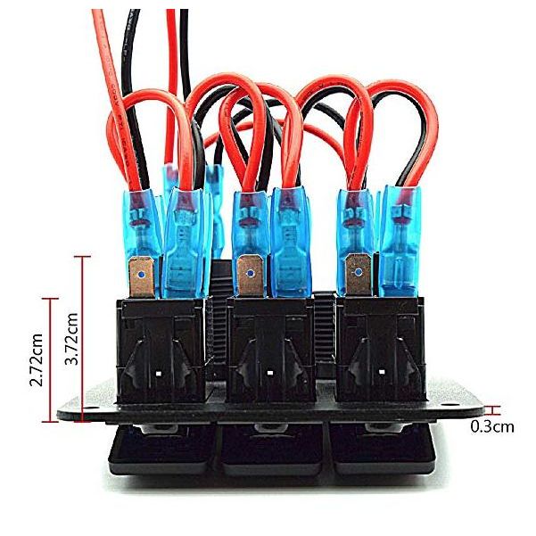Plash - Switch Panel with Voltmeter, USB - Dual USB Charger, 12V-24V, 20A — Quality Boat Parts