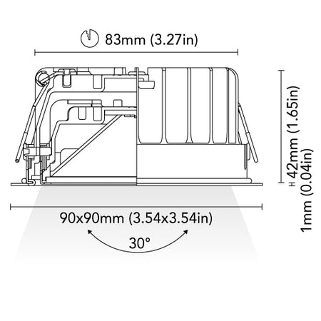 BCM - Atlanta 90 Downlight - 4W, 8-32V, IP66 — Quality Boat Parts