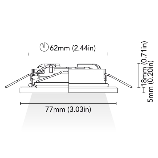 BCM - Colorado 77 Downlight - White, 2W, 3000K Warm White, 8-32V, IP66, 215Lm — Quality Boat Parts