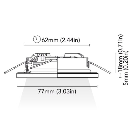 BCM - Colorado 77 Downlight - White, 2W, 3000K Warm White, 8-32V, IP66, 215Lm — Quality Boat Parts