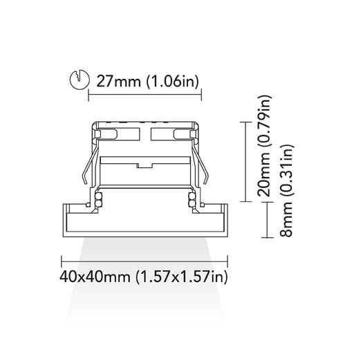BCM - Portland 40 Courtesy Light - 1.5W, 3000K Warm White, 8-32V, IP66 — Quality Boat Parts