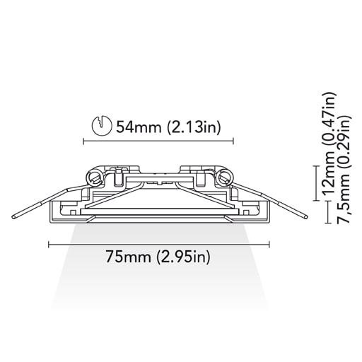 BCM - Alabama 75 Downlight - 2W, 3000K, 8-32V, IP66, Warm White — Quality Boat Parts