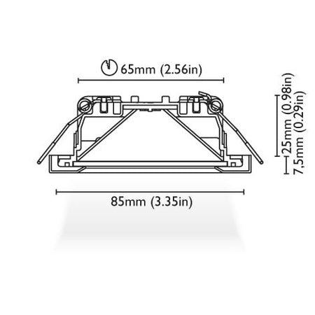 BCM - Alabama 85 Downlight - 4W, 3000K, 8-32V, IP66, Warm White — Quality Boat Parts