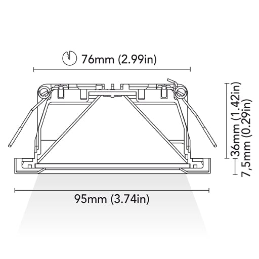 BCM - Alabama 95 Downlight - 6W, 8-32V, IP66, 3000K Warm White — Quality Boat Parts